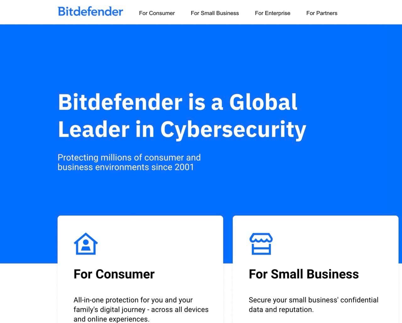 Best Antivirus Software overall- Bitdefender